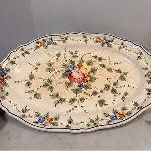 Floral Oval Ceramic Platter